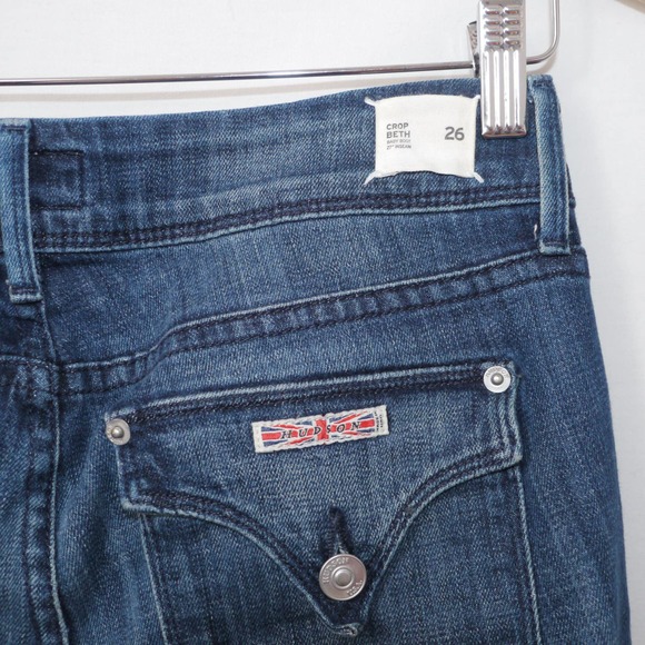 Hudson Crop Beth Baby Boot Dark Wash Size 26 - Picture 8 of 12